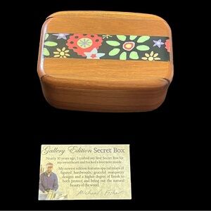 Vintage secrets box. Hand carved maple